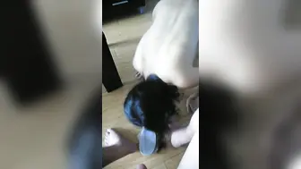 看着有点让人怜悯的变态冷先生调教小女奴服务不到位就被扇脸